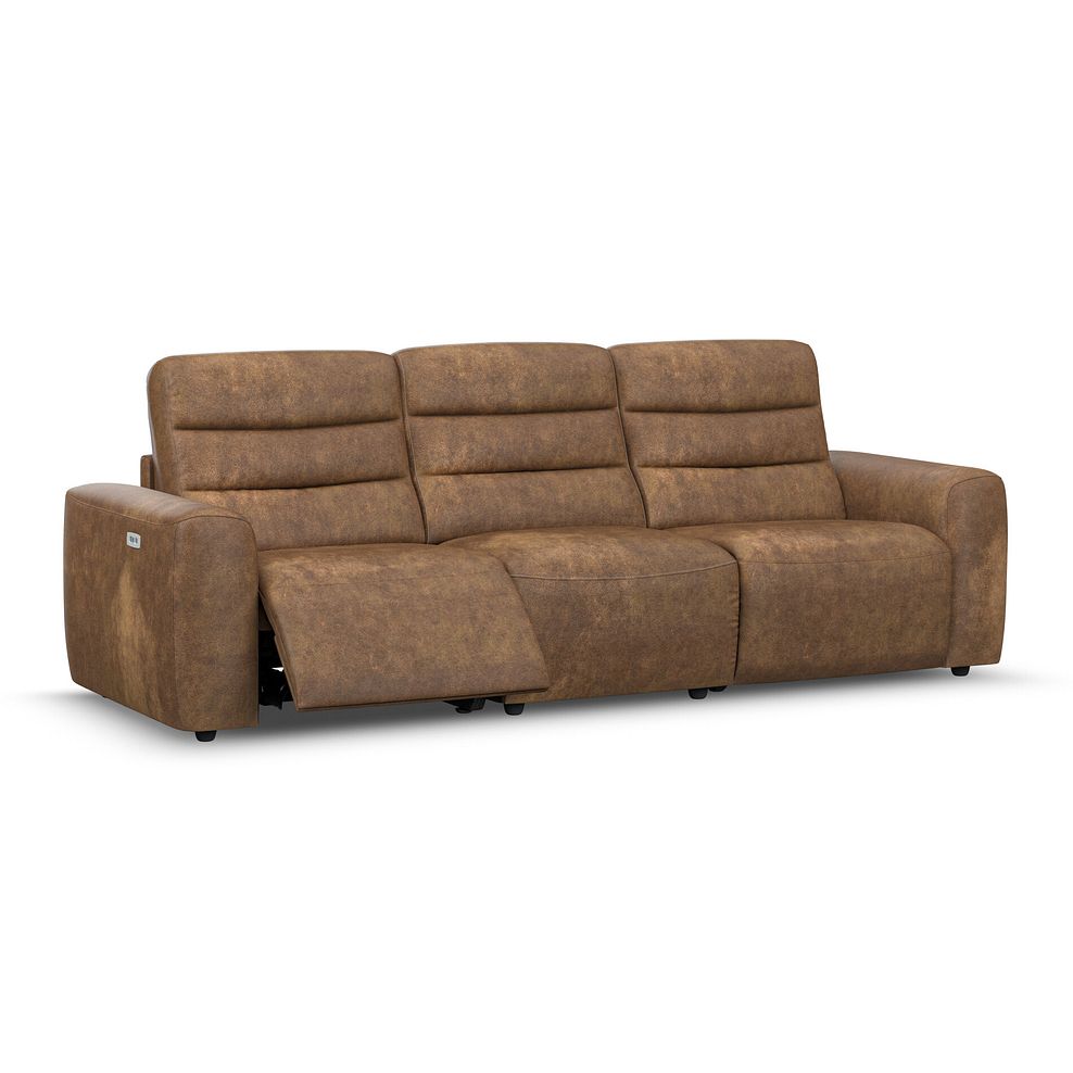 Cohen Group 9 Electric Recliner in Ranch Brown Fabric 2