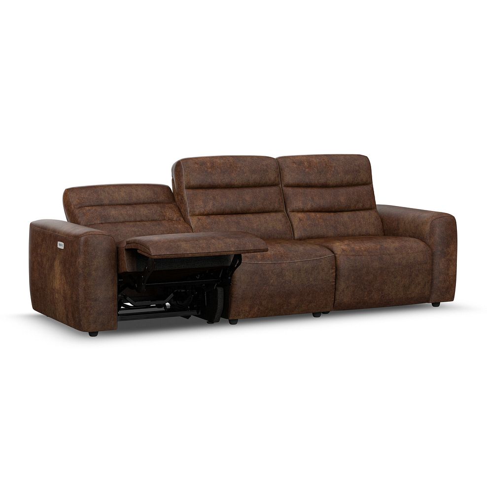 Cohen Group 9 Electric Recliner in Ranch Dark Brown Fabric 3
