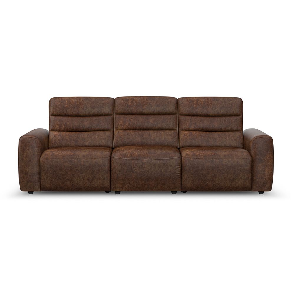 Cohen Group 9 Electric Recliner in Ranch Dark Brown Fabric 5