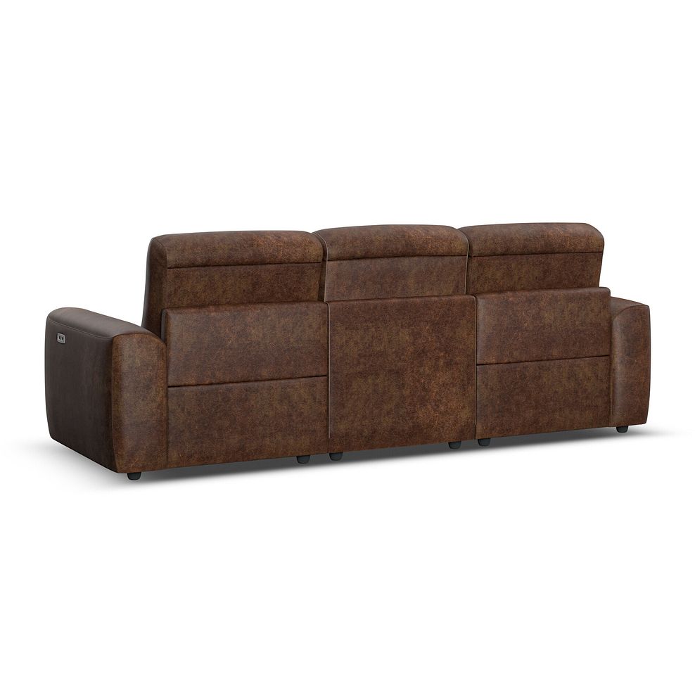Cohen Group 9 Electric Recliner in Ranch Dark Brown Fabric 6
