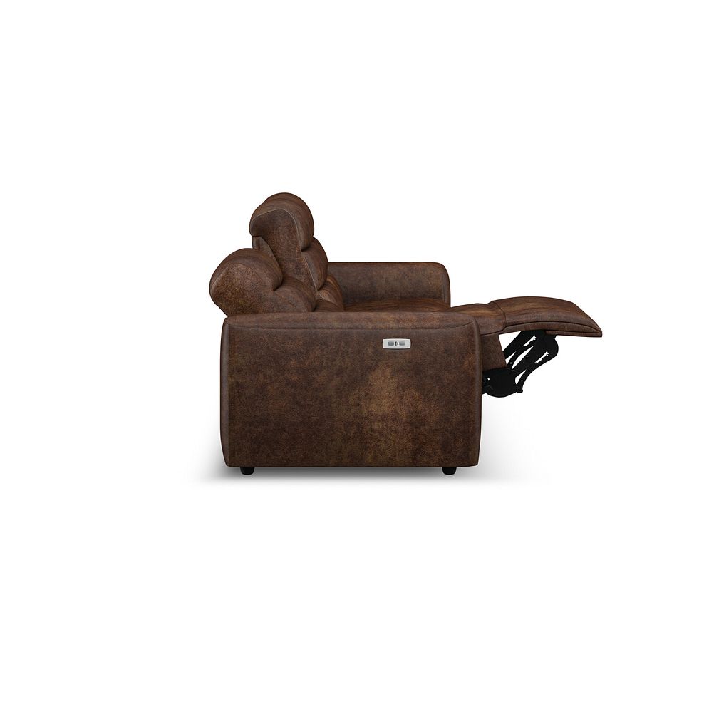 Cohen Group 9 Electric Recliner in Ranch Dark Brown Fabric 8