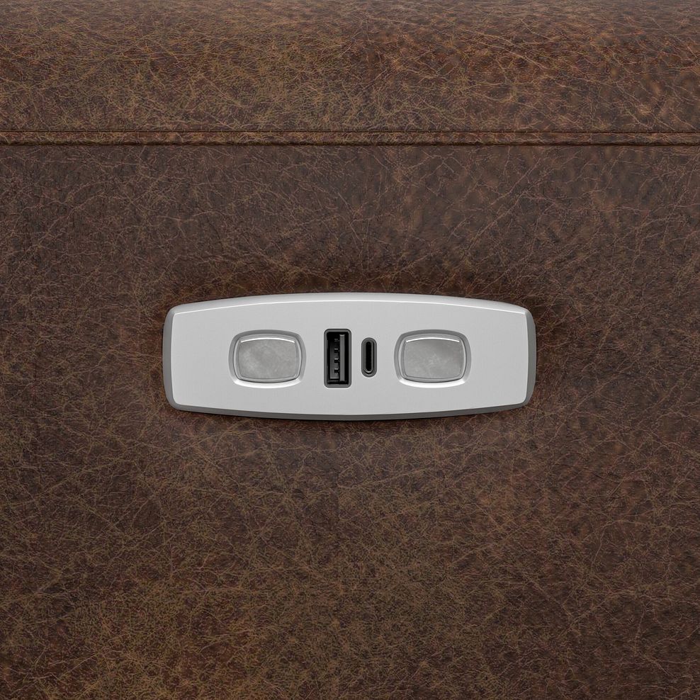 Cohen Group 9 Electric Recliner in Ranch Dark Brown Fabric 11