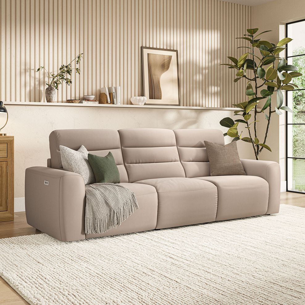 Cohen Group 9 Electric Recliner in Virgo Buff Leather 1