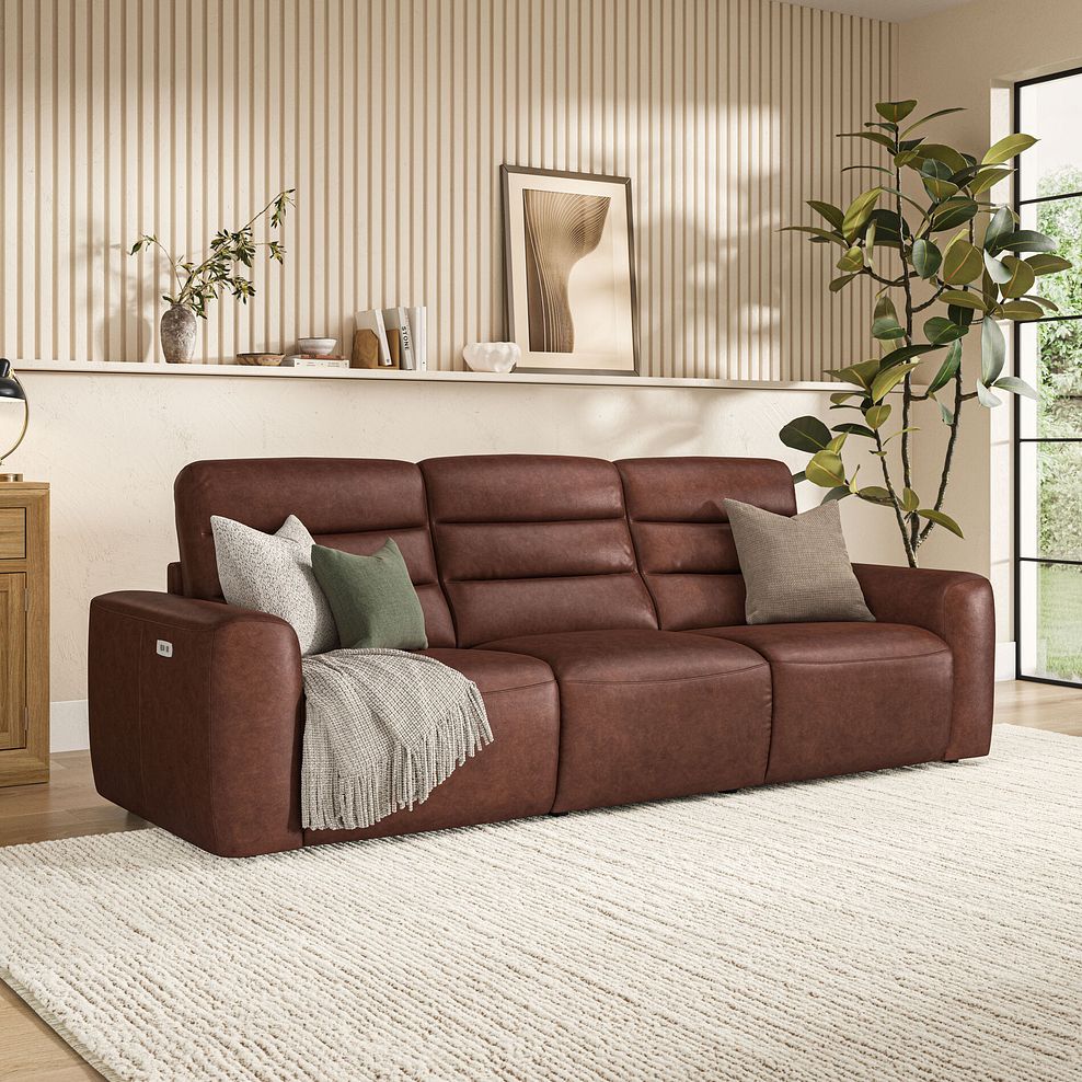 Cohen Group 9 Electric Recliner in Virgo Chestnut Leather 1