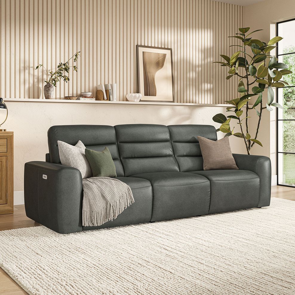 Cohen Group 9 Electric Recliner in Virgo Lead Leather 1