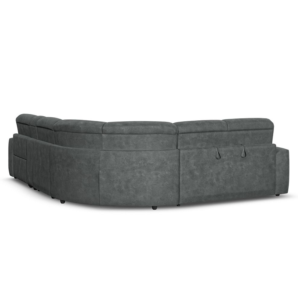 Cohen Large Corner Electric Recliner with Left Hand Sofa Bed and Console in Miller Grey Fabric 6