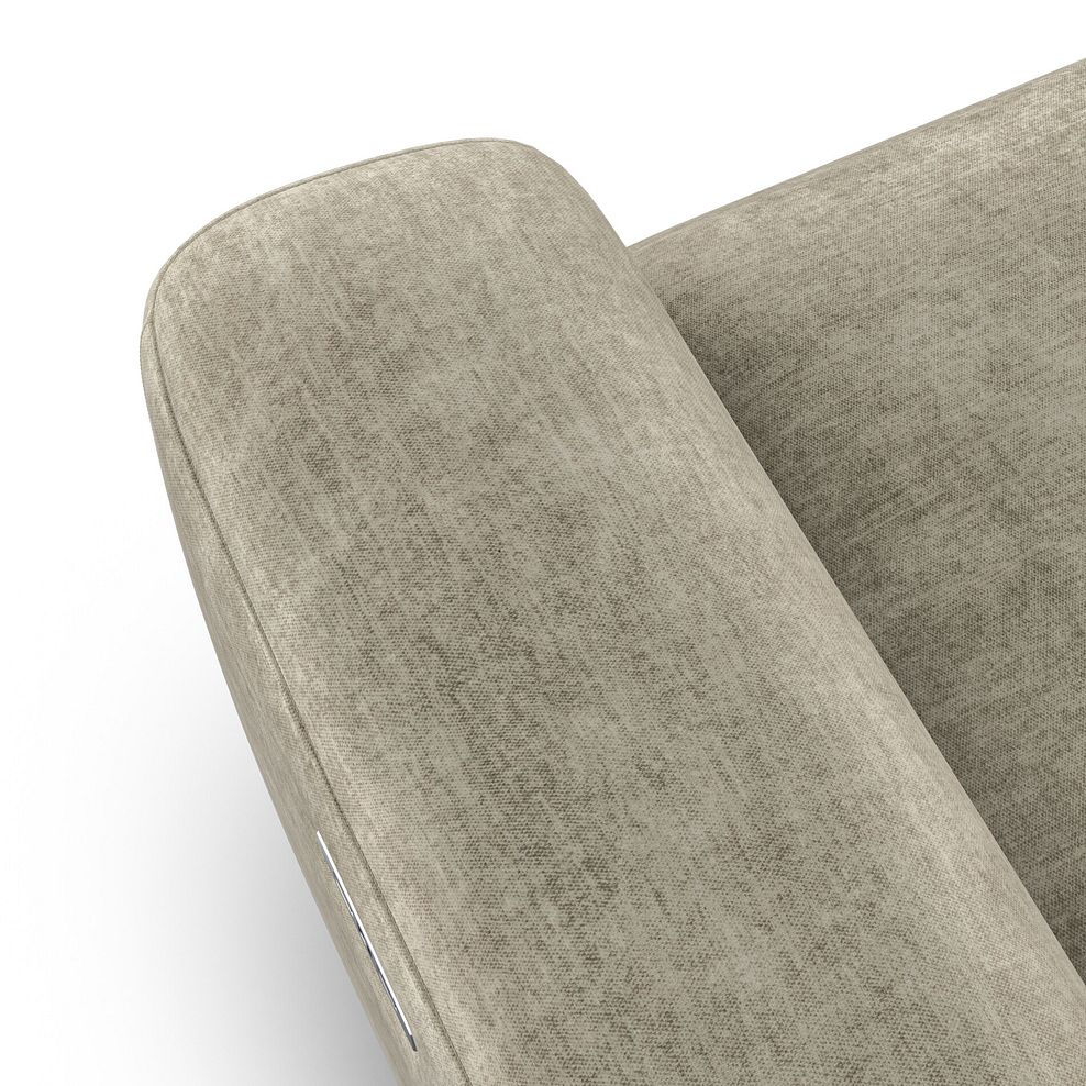 Cohen Large Corner Electric Recliner with Left Hand Sofa Bed and Console in Plush Beige Fabric 14