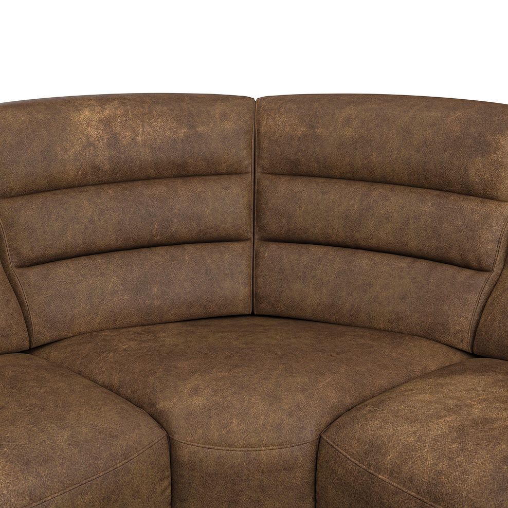 Cohen Large Corner Electric Recliner with Left Hand Sofa Bed and Console in Ranch Brown Fabric 10