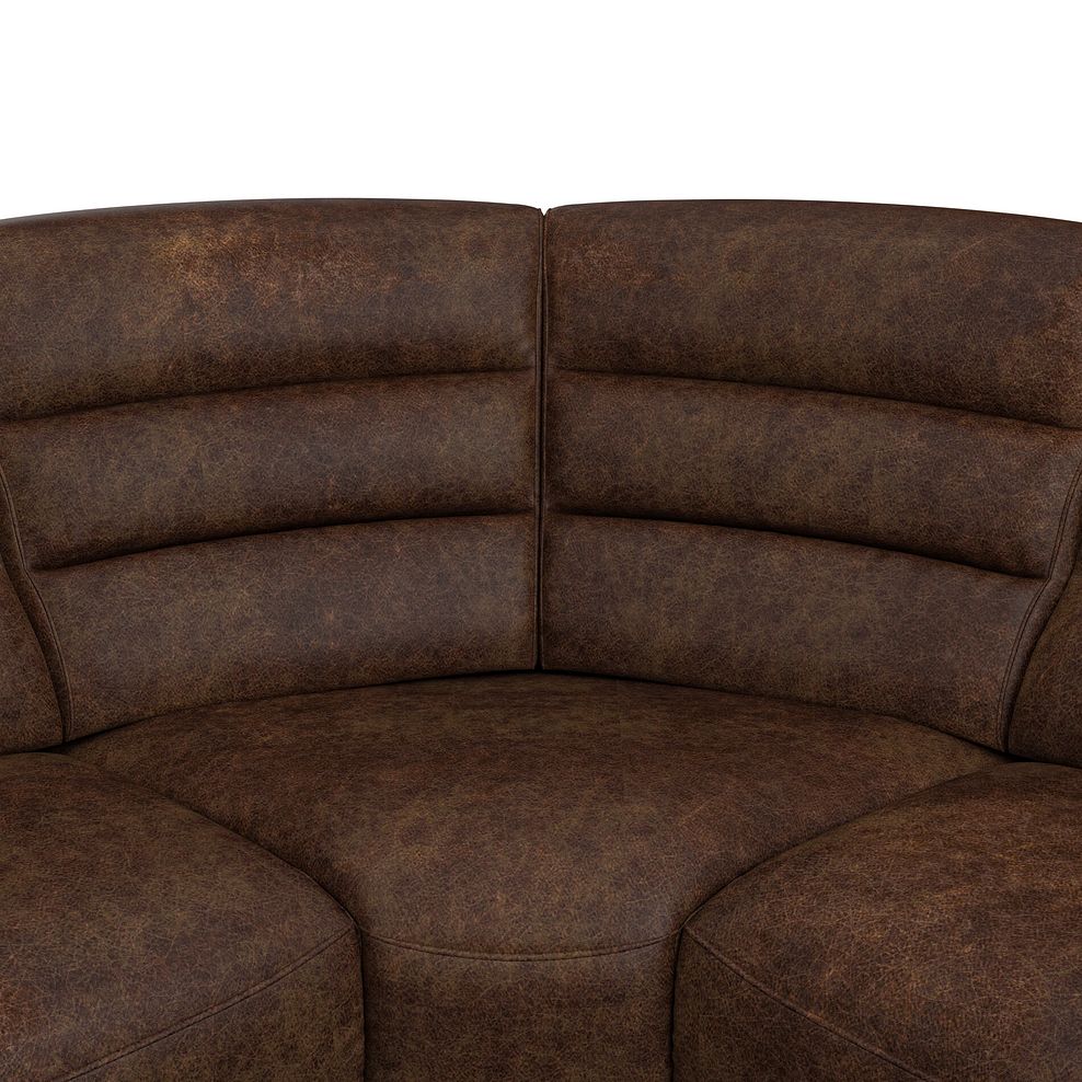 Cohen Large Corner Electric Recliner with Left Hand Sofa Bed and Console in Ranch Dark Brown Fabric 10