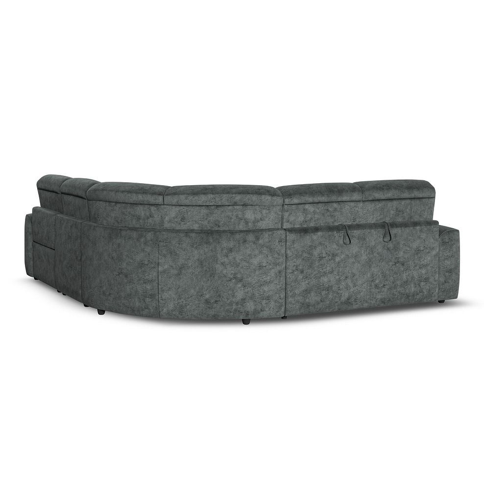 Cohen Large Corner Electric Recliner with Left Hand Sofa Bed in Dapple Grey Fabric 6