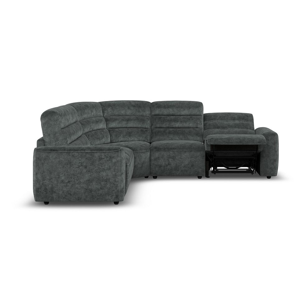 Cohen Large Corner Electric Recliner with Left Hand Sofa Bed in Dapple Grey Fabric 8