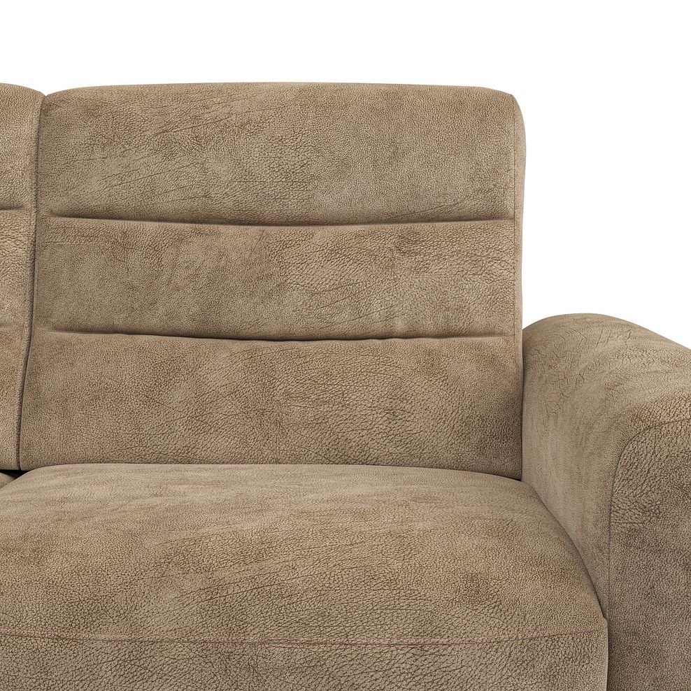 Cohen Large Corner Electric Recliner with Left Hand Sofa Bed in Dapple Taupe Fabric 10