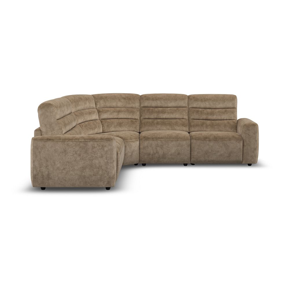 Cohen Large Corner Electric Recliner with Left Hand Sofa Bed in Dapple Taupe Fabric 7