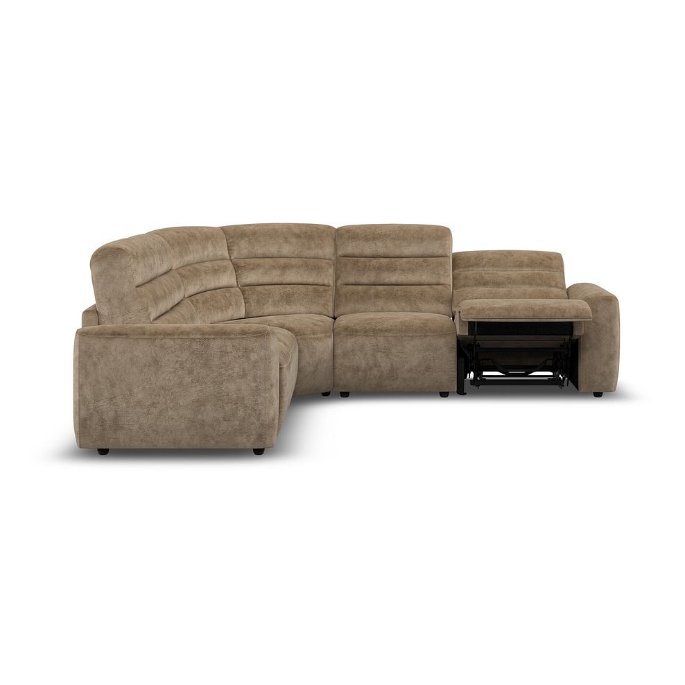 Cohen Large Corner Electric Recliner with Left Hand Sofa Bed in Dapple Taupe Fabric 8