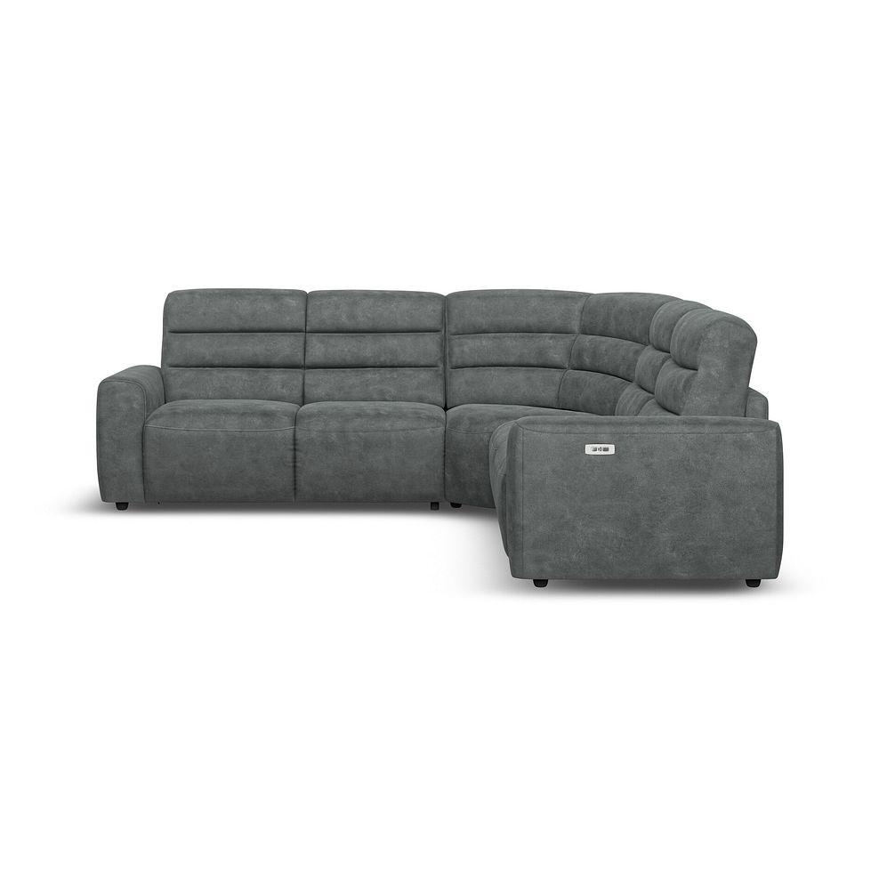 Cohen Large Corner Electric Recliner with Left Hand Sofa Bed in Miller Grey Fabric 5