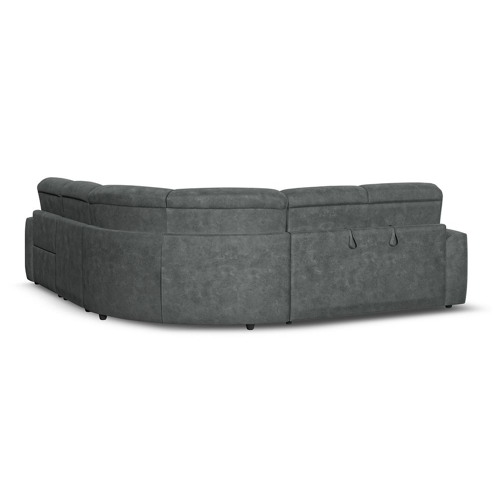 Cohen Large Corner Electric Recliner with Left Hand Sofa Bed in Miller Grey Fabric 6