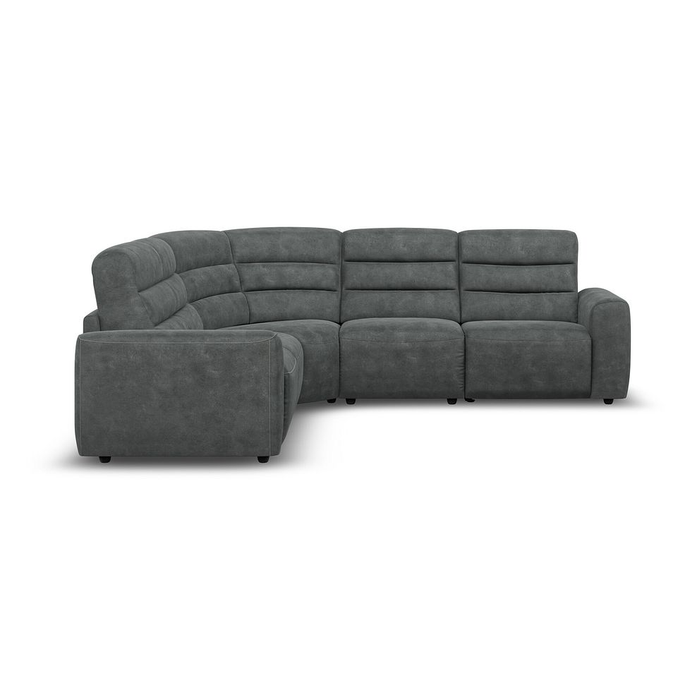 Cohen Large Corner Electric Recliner with Left Hand Sofa Bed in Miller Grey Fabric 7