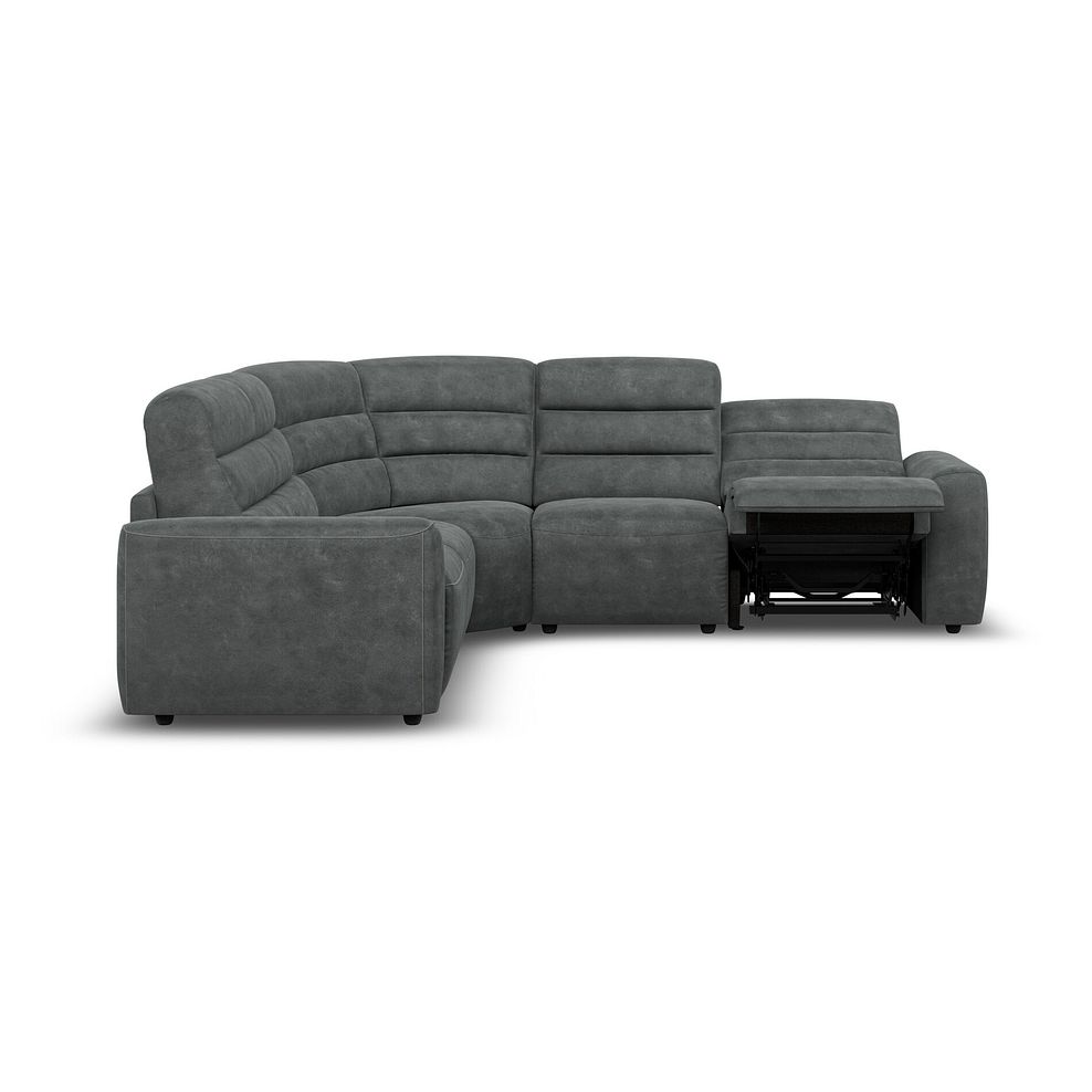 Cohen Large Corner Electric Recliner with Left Hand Sofa Bed in Miller Grey Fabric 8