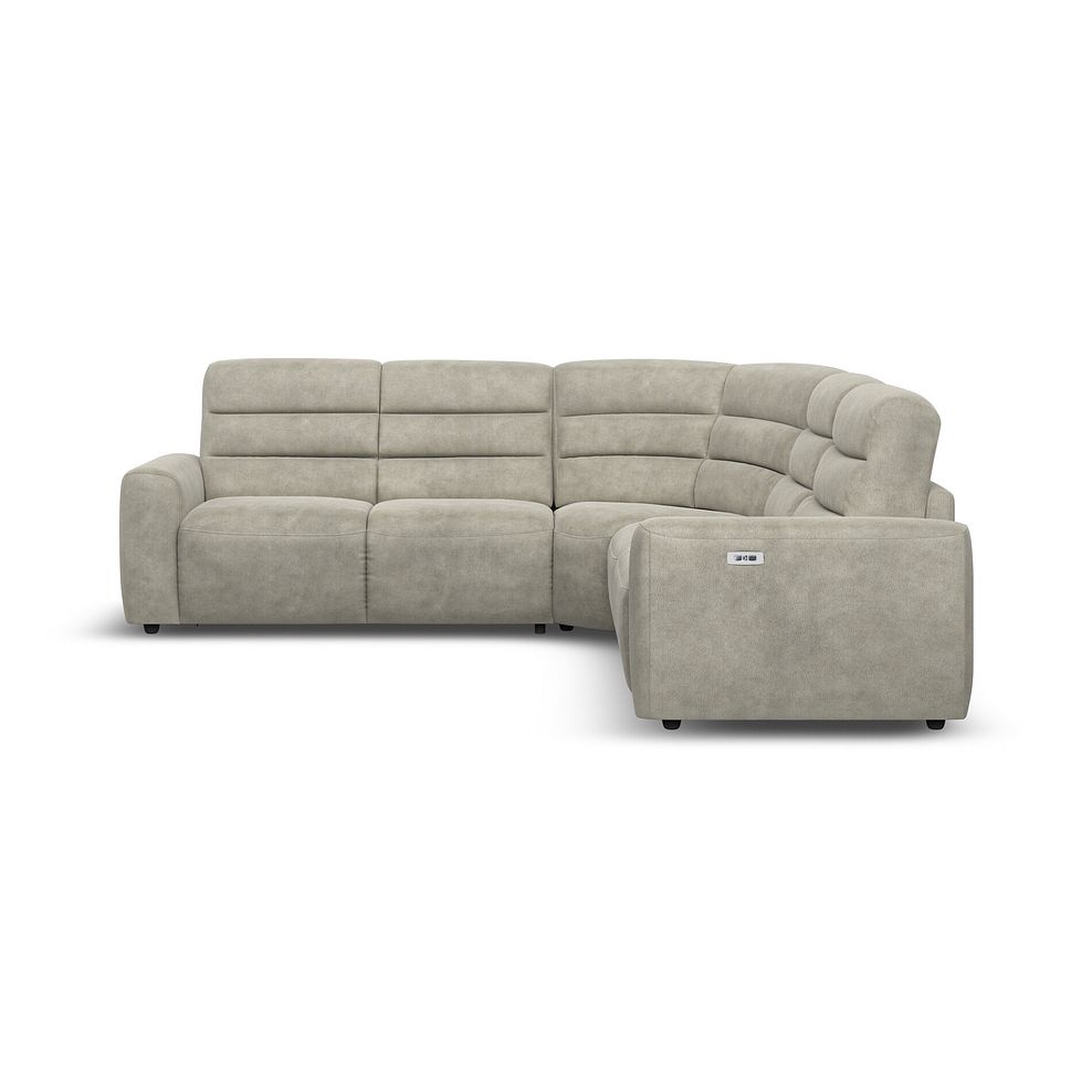 Cohen Large Corner Electric Recliner with Left Hand Sofa Bed in Miller Taupe Fabric 5