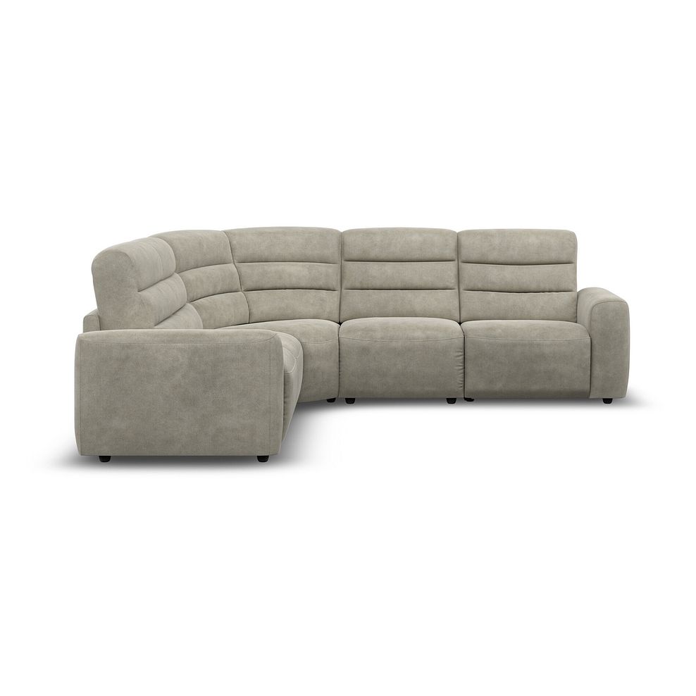 Cohen Large Corner Electric Recliner with Left Hand Sofa Bed in Miller Taupe Fabric 7