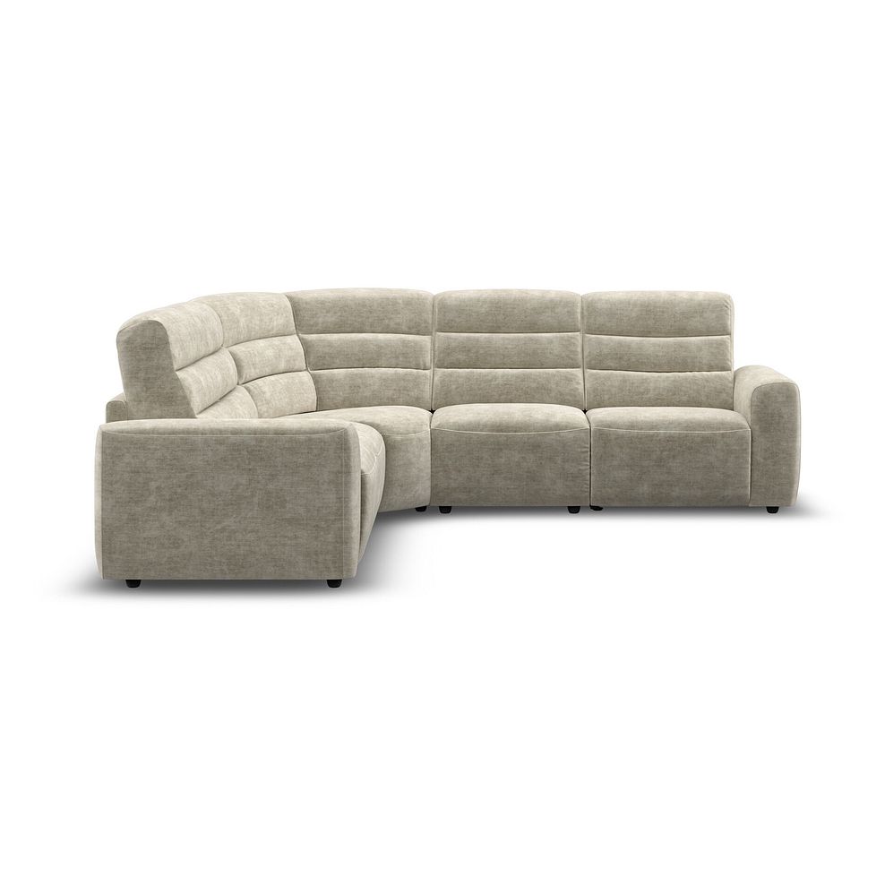 Cohen Large Corner Electric Recliner with Left Hand Sofa Bed in Plush Beige Fabric 7