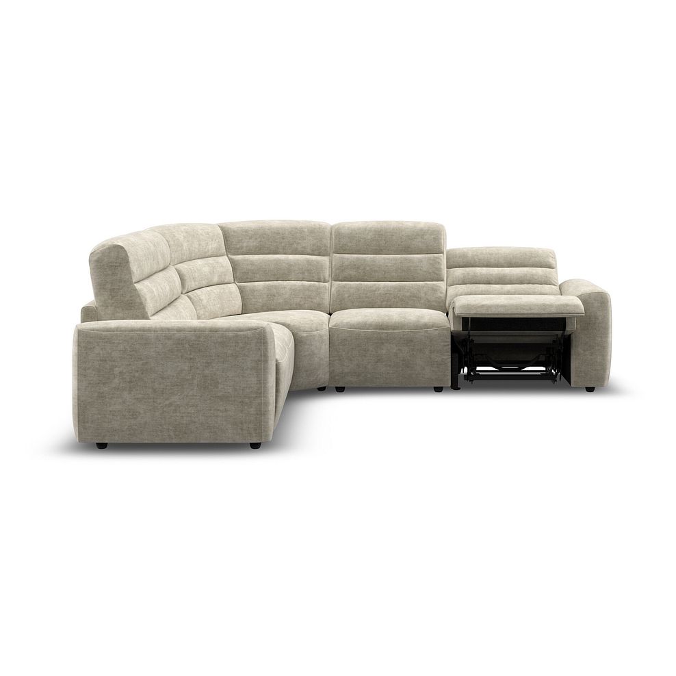 Cohen Large Corner Electric Recliner with Left Hand Sofa Bed in Plush Beige Fabric 8