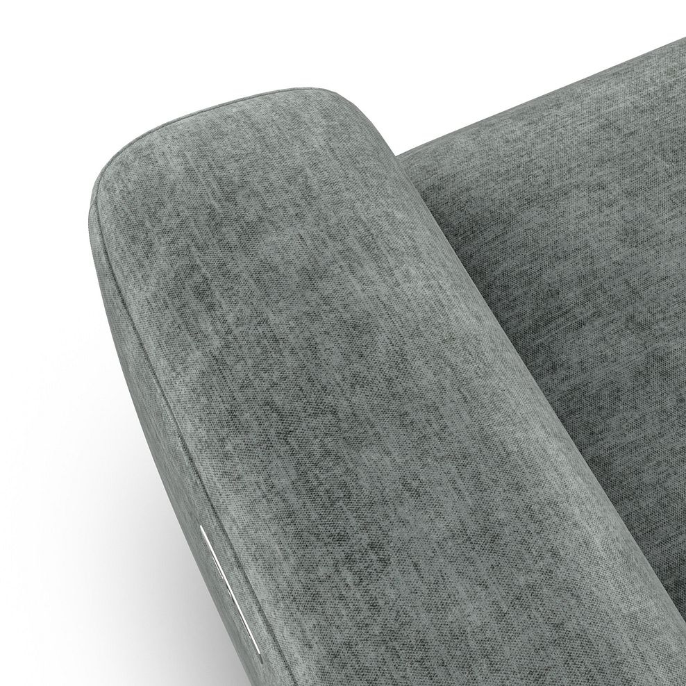 Cohen Large Corner Electric Recliner with Left Hand Sofa Bed in Plush Silver Fabric 15