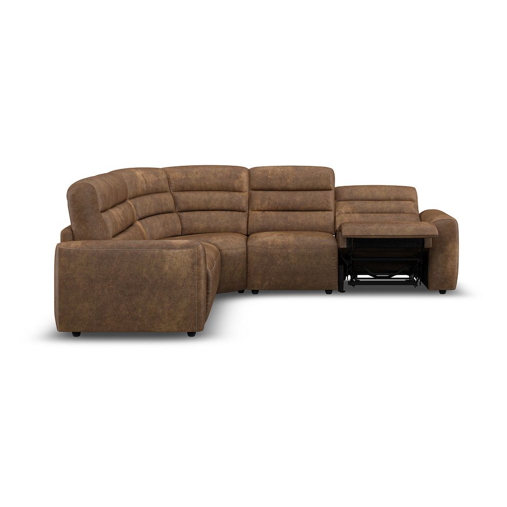 Cohen Large Corner Electric Recliner with Left Hand Sofa Bed in Ranch Brown Fabric 8