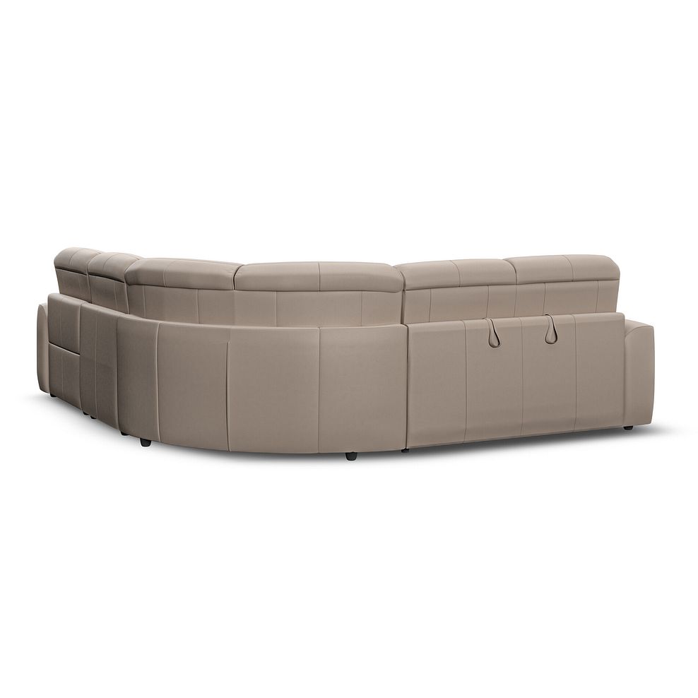 Cohen Large Corner Electric Recliner with Left Hand Sofa Bed in Virgo Buff Leather 6