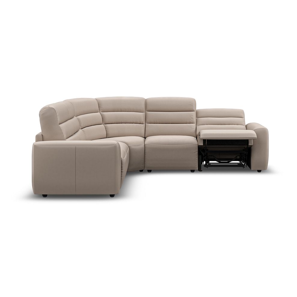 Cohen Large Corner Electric Recliner with Left Hand Sofa Bed in Virgo Buff Leather 8