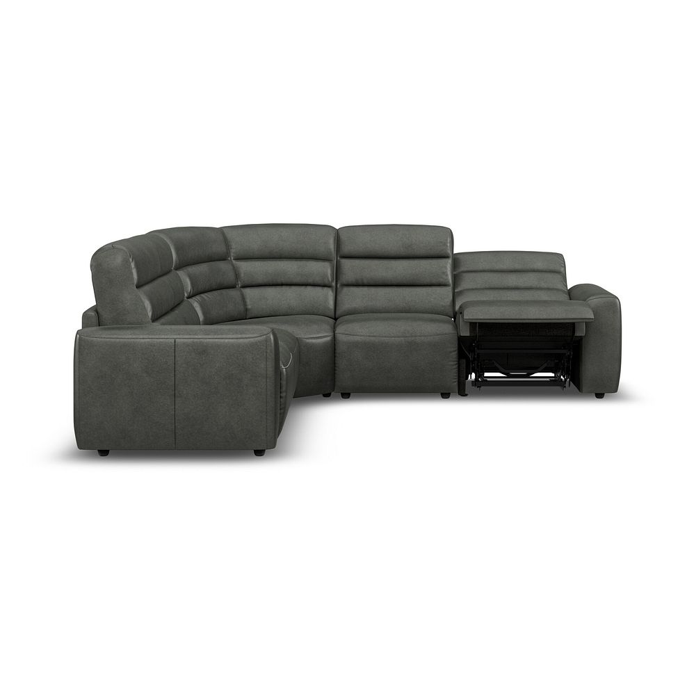 Cohen Large Corner Electric Recliner with Left Hand Sofa Bed in Virgo Lead Leather 8