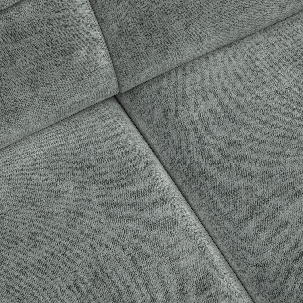 Cohen Large Corner Electric Recliner with Right Hand Sofa Bed and Console in Plush Silver Fabric 12