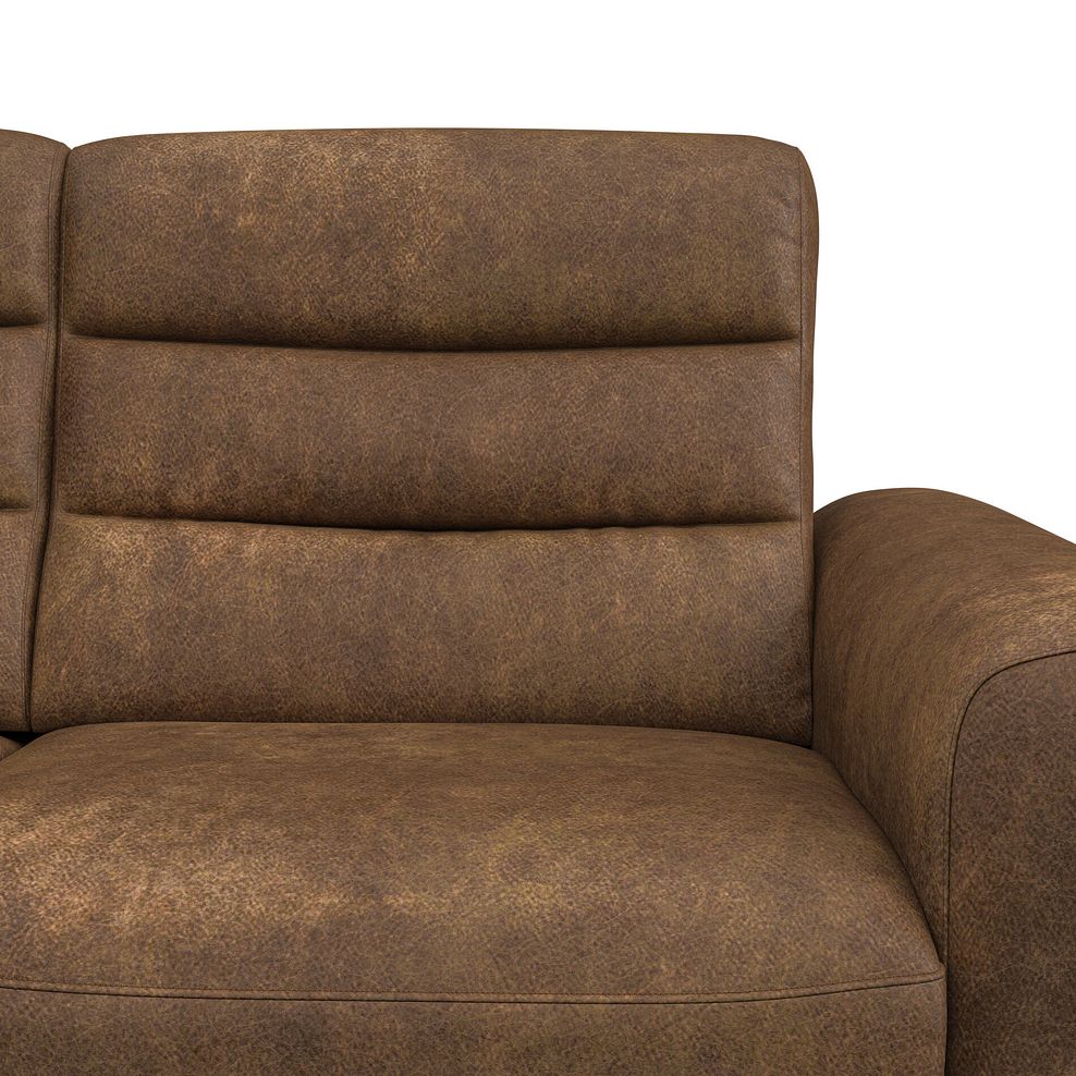 Cohen Large Corner Electric Recliner with Right Hand Sofa Bed and Console in Ranch Brown Fabric 11