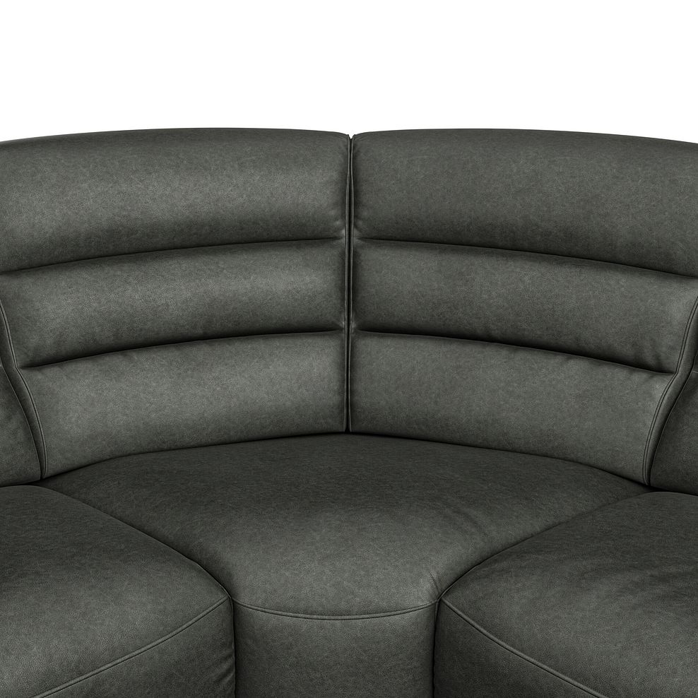 Cohen Large Corner Electric Recliner with Right Hand Sofa Bed and Console in Virgo Lead Leather 10