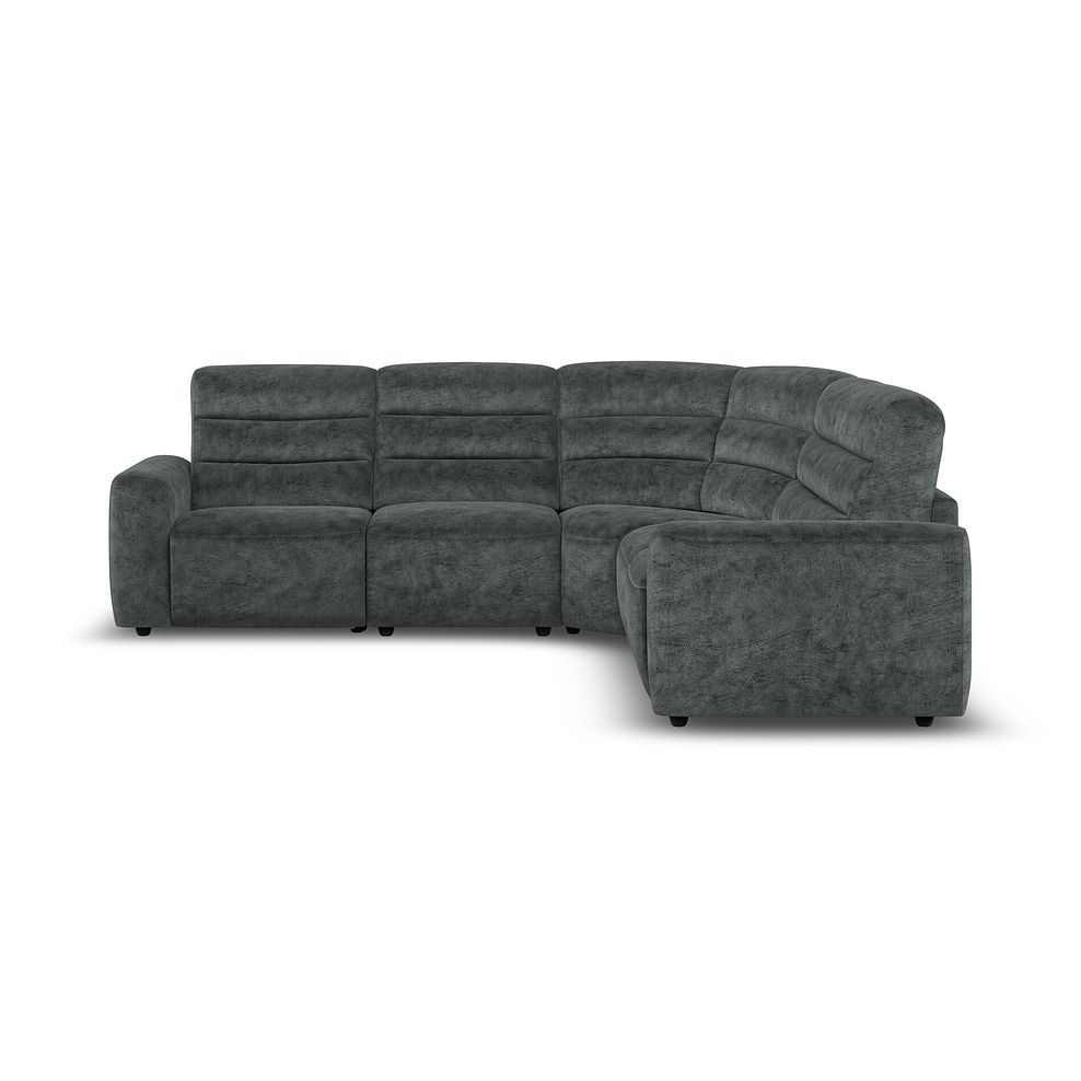 Cohen Large Corner Electric Recliner with Right Hand Sofa Bed in Dapple Grey Fabric 7