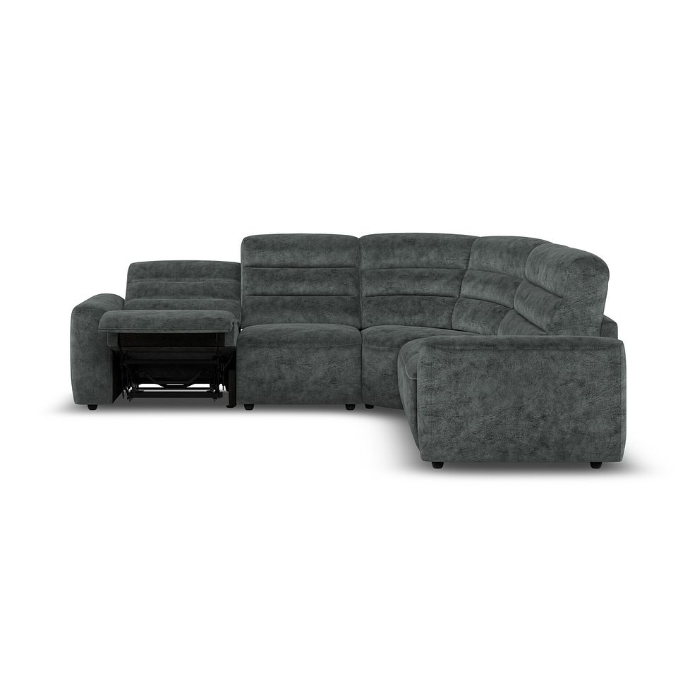 Cohen Large Corner Electric Recliner with Right Hand Sofa Bed in Dapple Grey Fabric 8