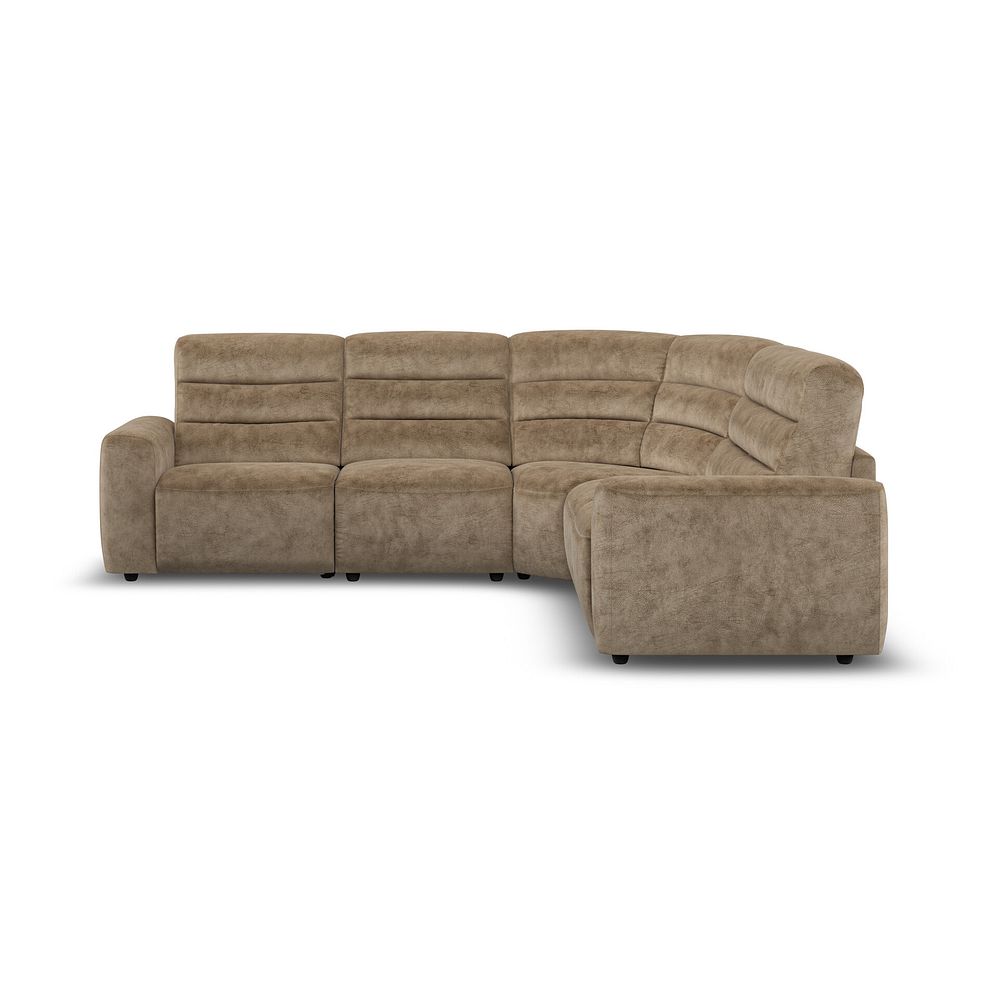 Cohen Large Corner Electric Recliner with Right Hand Sofa Bed in Dapple Taupe Fabric 7