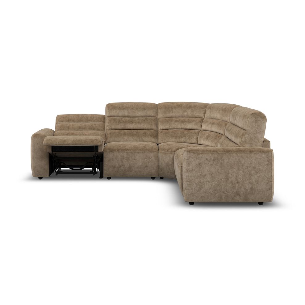 Cohen Large Corner Electric Recliner with Right Hand Sofa Bed in Dapple Taupe Fabric 8