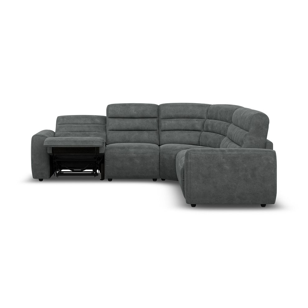 Cohen Large Corner Electric Recliner with Right Hand Sofa Bed in Miller Grey Fabric 8