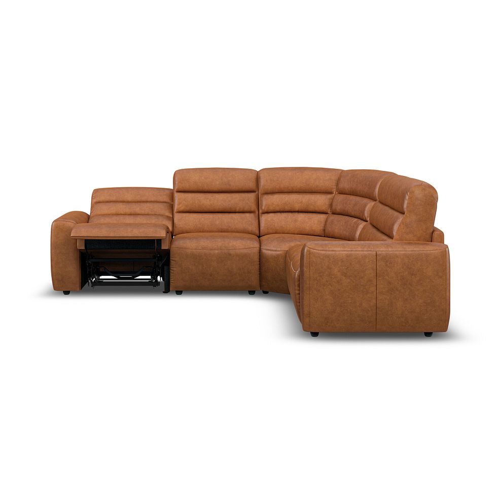 Cohen Large Corner Electric Recliner with Right Hand Sofa Bed in Virgo Cognac Leather 8