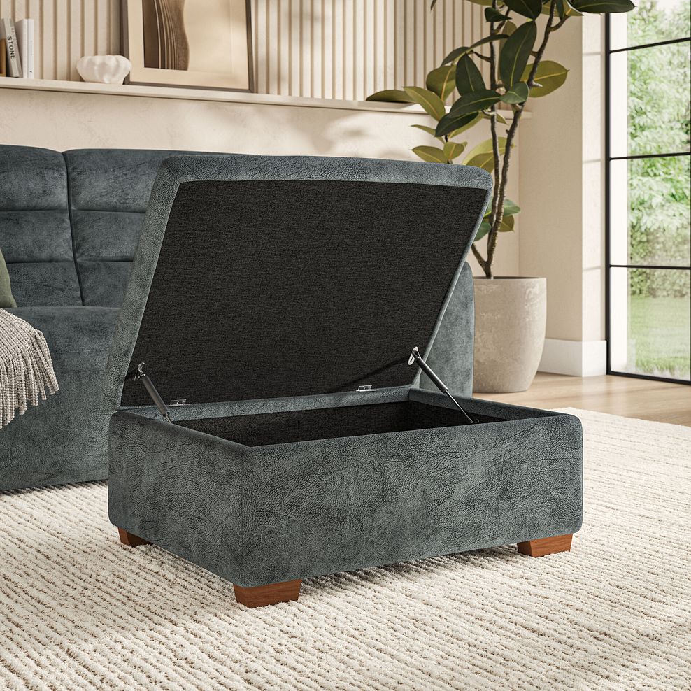 Cohen Storage Footstool in Dapple Grey Fabric 3