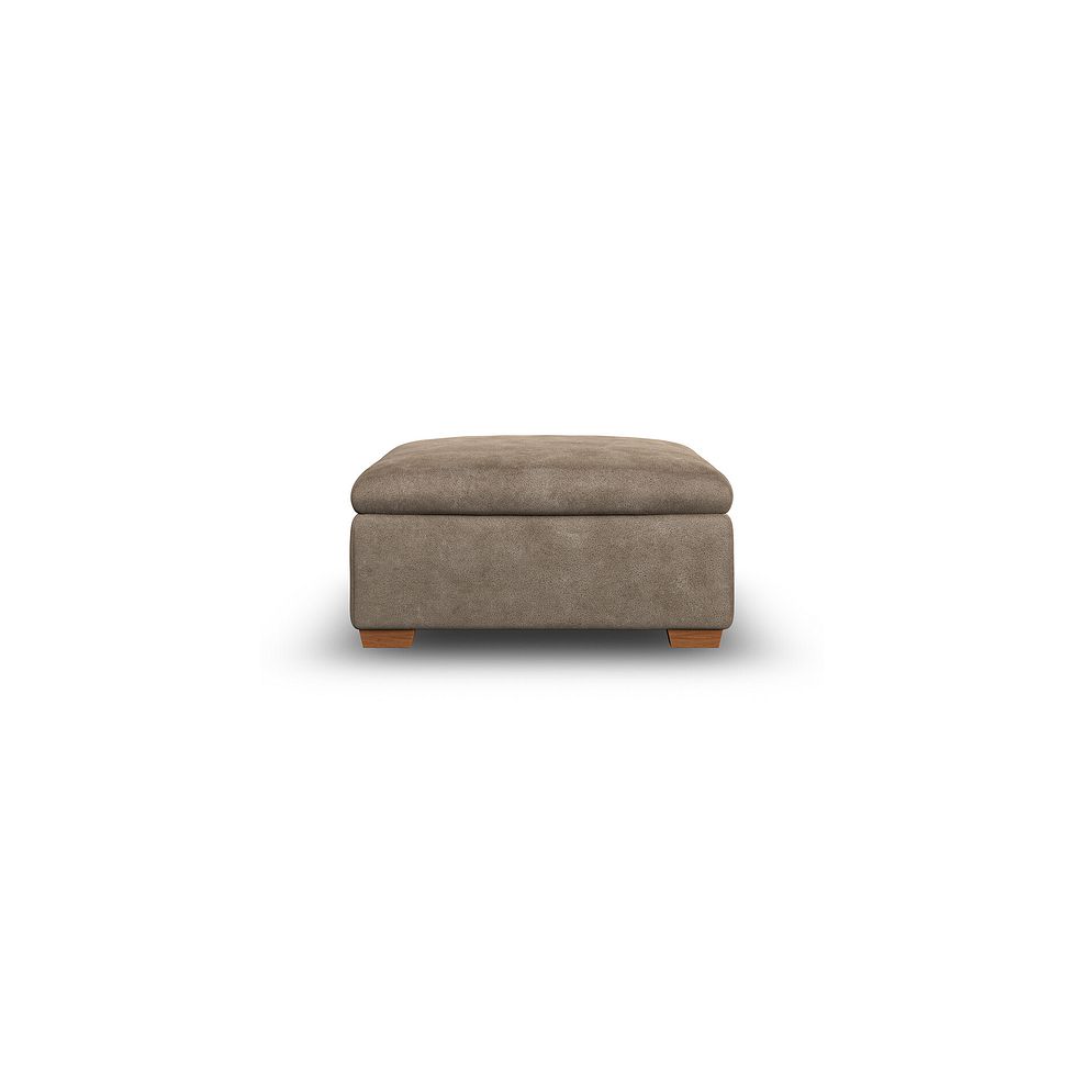 Cohen Storage Footstool in Miller Earth Brown Fabric 3