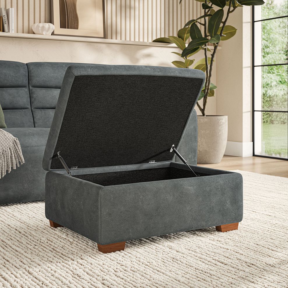 Cohen Storage Footstool in Miller Grey Fabric 3