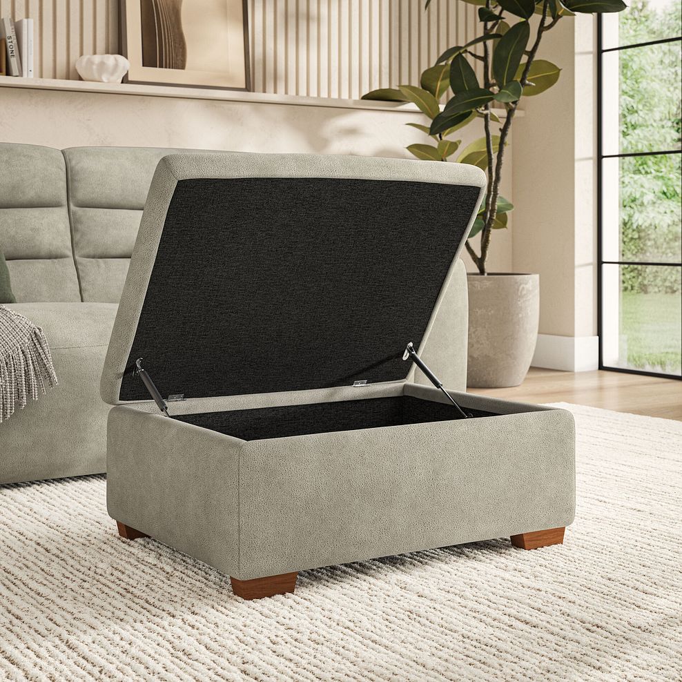 Cohen Storage Footstool in Miller Taupe Fabric 3