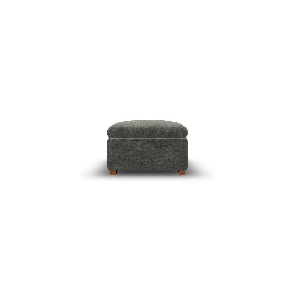 Cohen Storage Footstool in Plush Charcoal Fabric 5