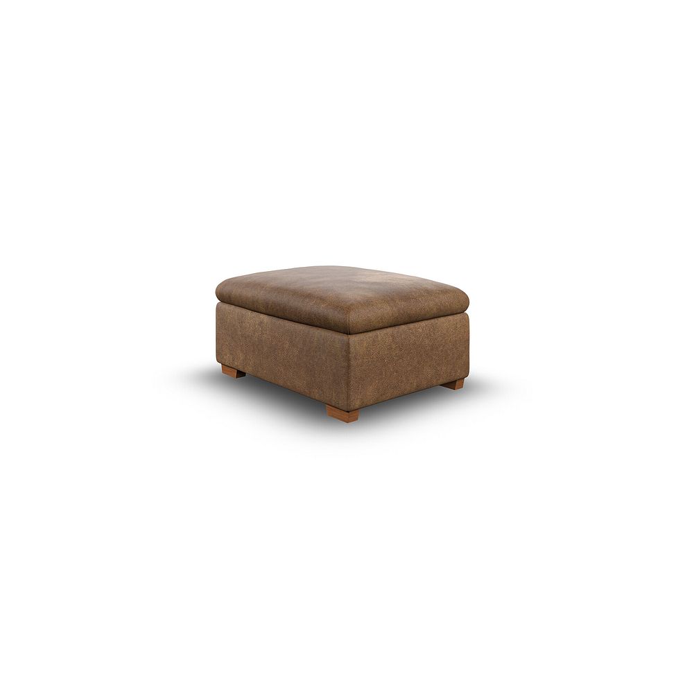 Cohen Storage Footstool in Ranch Brown Fabric 4
