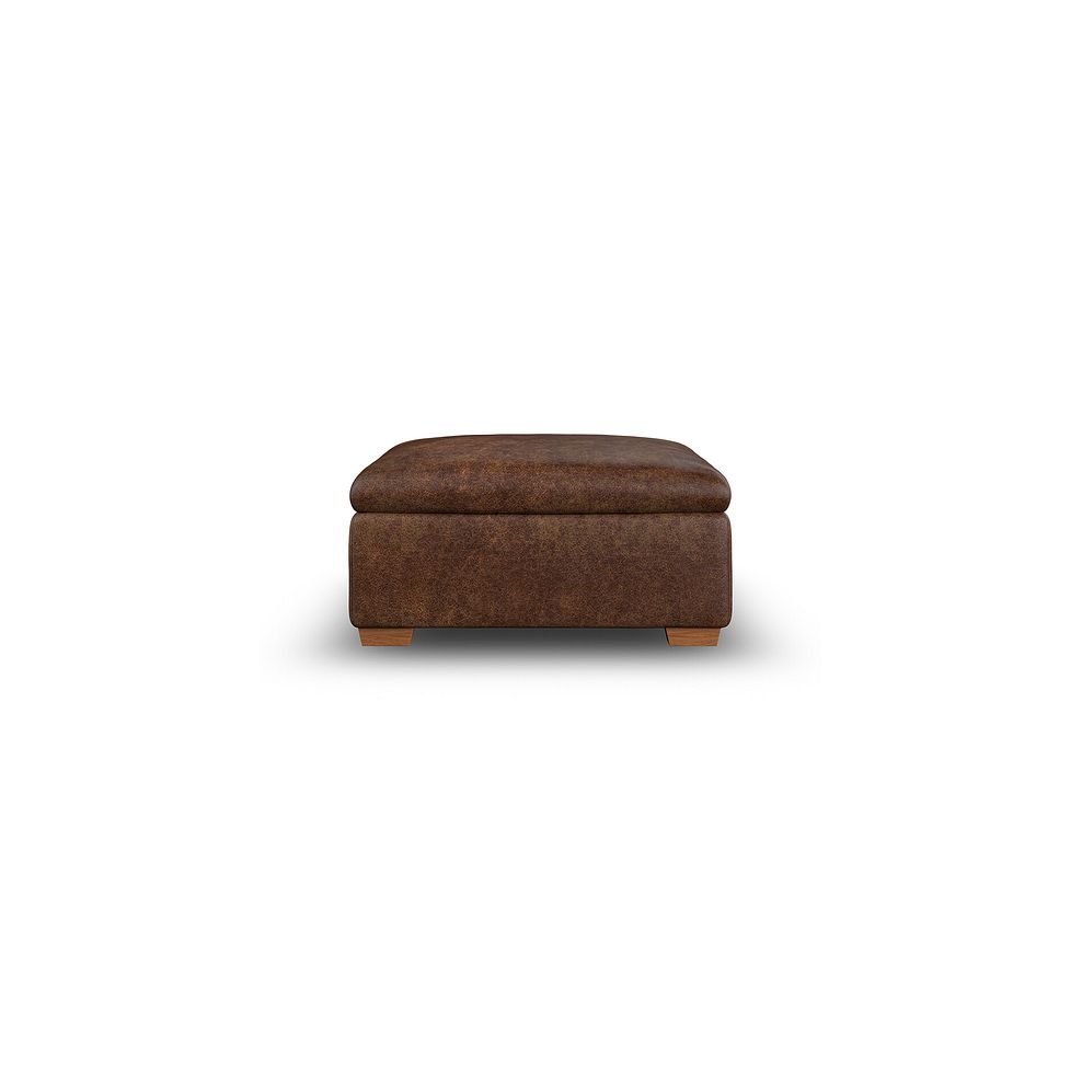 Cohen Storage Footstool in Ranch Dark Brown Fabric 3