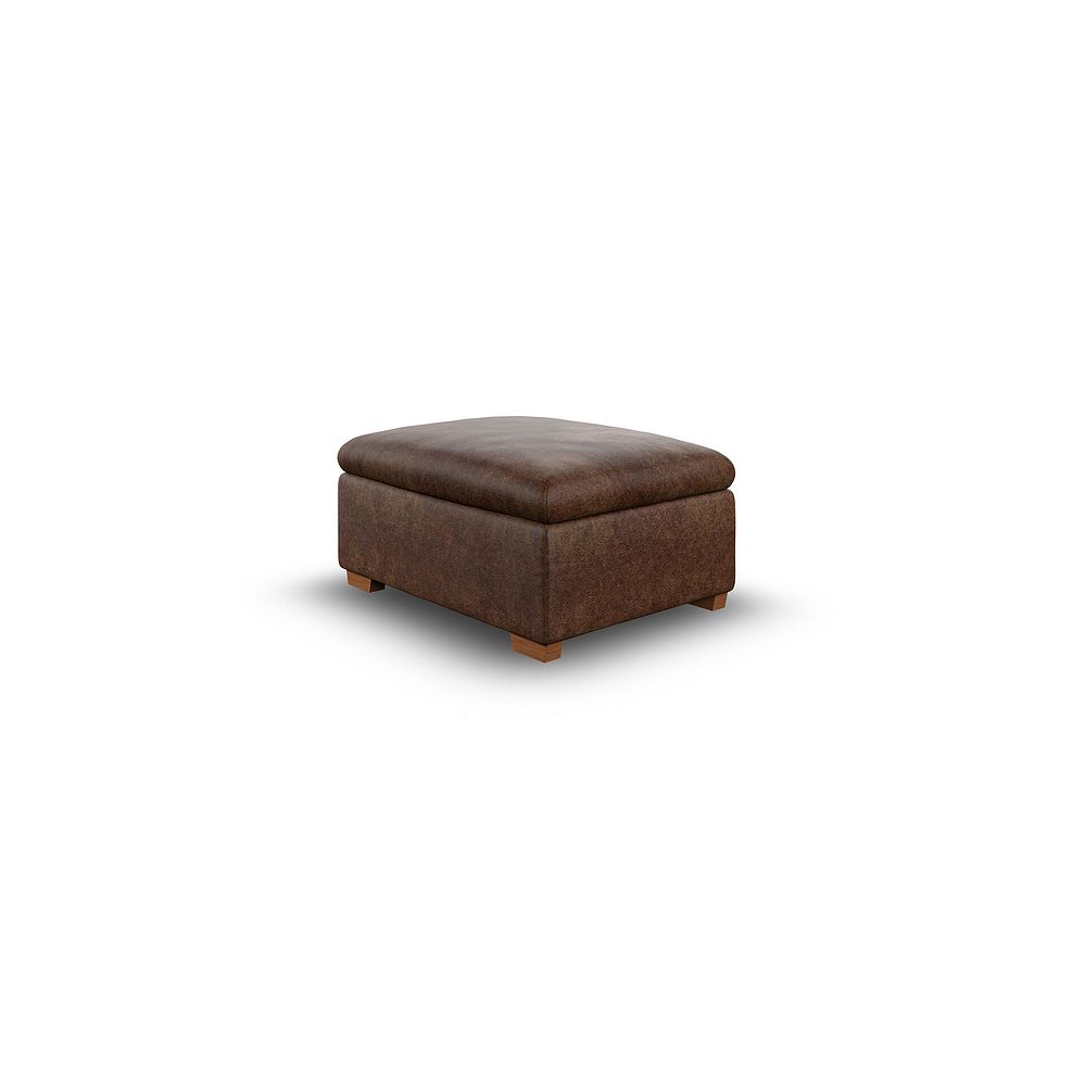 Cohen Storage Footstool in Ranch Dark Brown Fabric 4