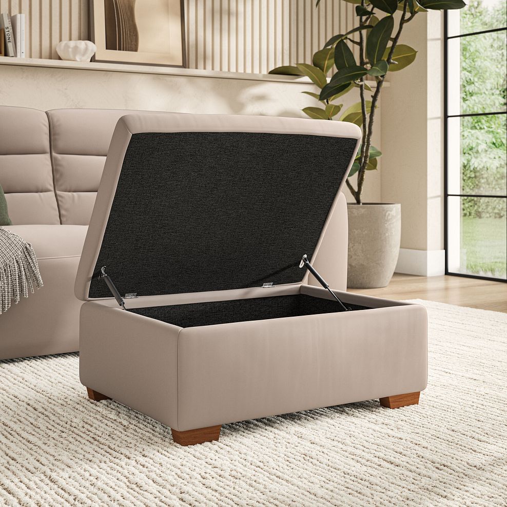 Cohen Storage Footstool in Virgo Buff Leather 3