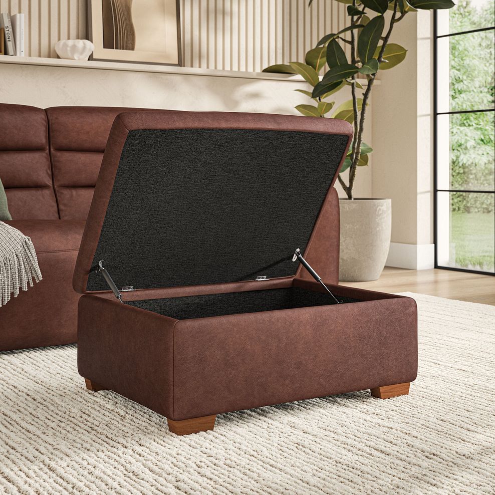 Cohen Storage Footstool in Virgo Chestnut Leather 3